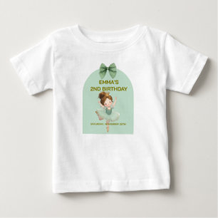 Mintgrünes kleines Prinzessinnen-Ball-Baby-T-Shirt Baby T-shirt