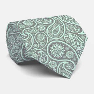 Mintgrünes vintage Paisley mit benutzerdefiniertem Krawatte