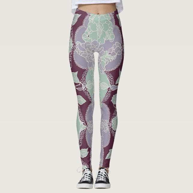 Mintogreen AI art Leggings (Vorderseite)