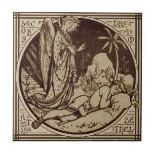 Minton Jacobs Traum Bibellische Antike Repro Sepia Fliese