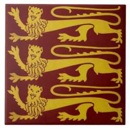 Minton Pugin Gothic Lions Tile 1850s Reproduction Fliese