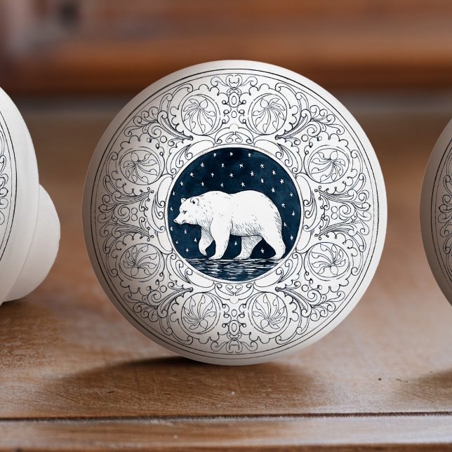 Mintons Grizzly Bear British Royal Blue Victorian Keramikknauf (Von Creator hochgeladen)