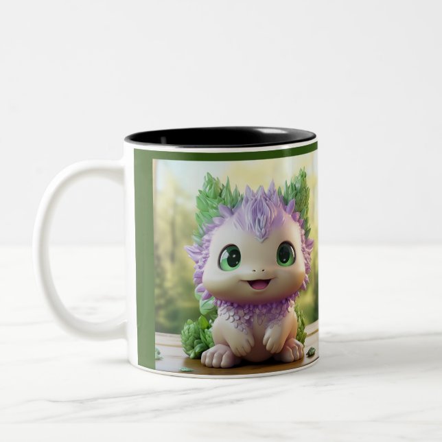 Minty, das charmante Axolotl Zweifarbige Tasse (Links)