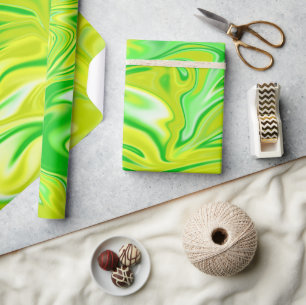 "Minty Dream: Die sanften Wirbel aus grünem Marmor Geschenkpapier