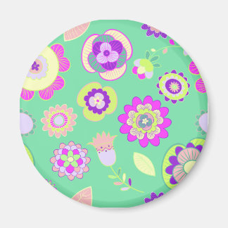 Minty Floral Magnete
