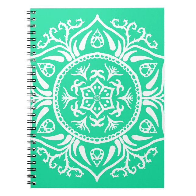 Minty Mandala Notizblock (Vorderseite)
