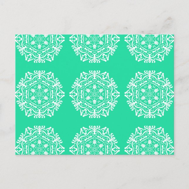 Minty Mandala Postkarte (Vorderseite)