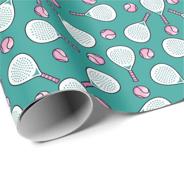 🎾 Minty Padel Power Pants Geschenkpapier (Rolleneckpunkt)