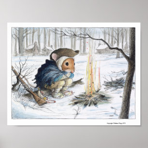 Minuteman bei Valley Forge Print by Wallace Tripp Poster