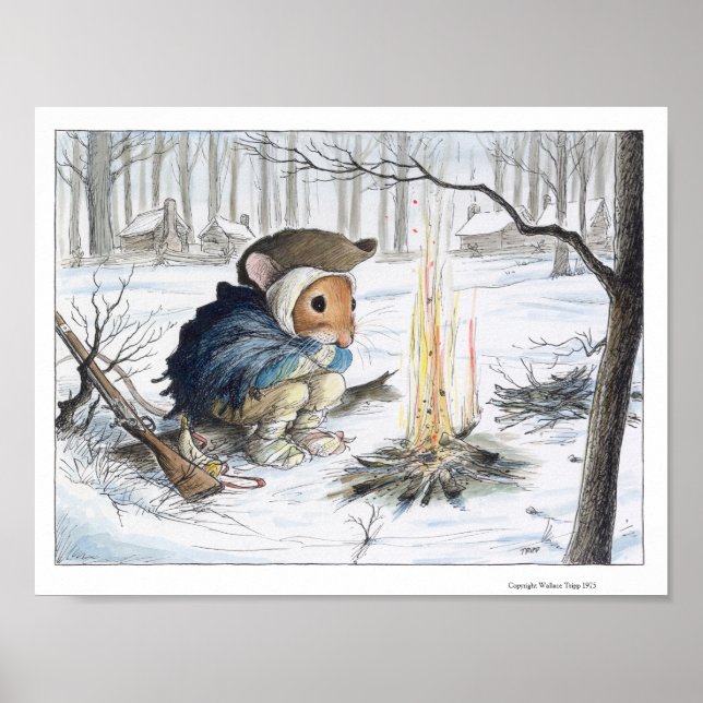 Minuteman bei Valley Forge Print by Wallace Tripp Poster (Vorne)