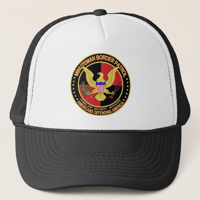 Minuteman-Grenzschutz (v157-9) Truckerkappe (Vorderseite)
