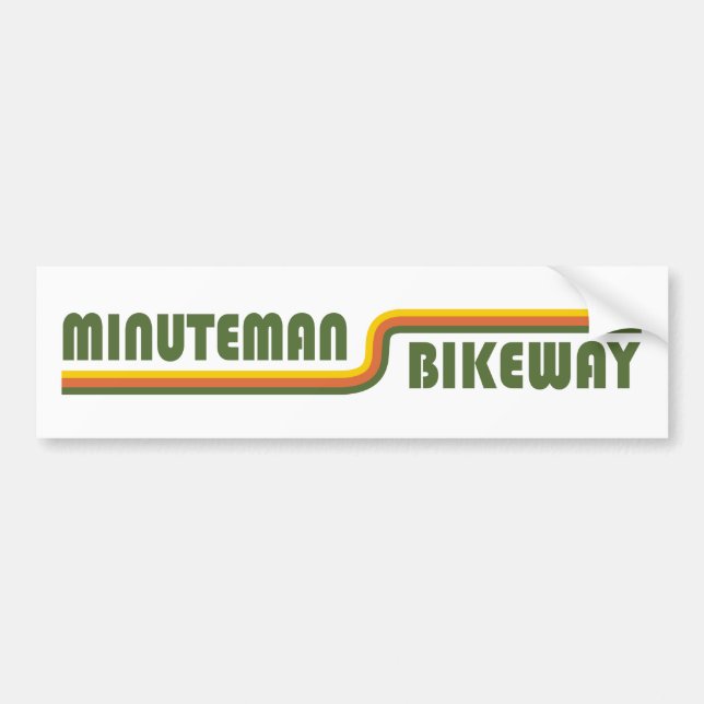 Minuteman-Radweg Boston Massachusetts Autoaufkleber (Vorne)