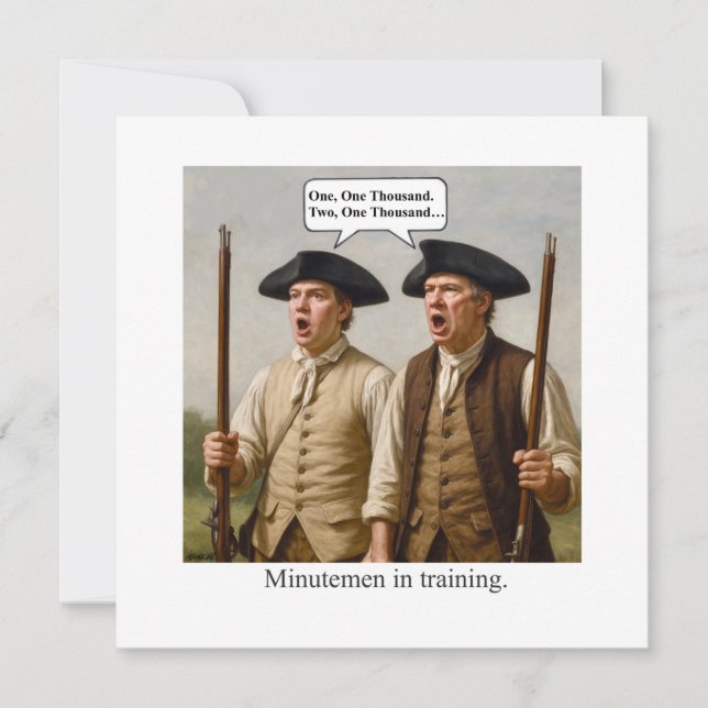 Minutemen in Ausbildung. Einladung (Vorderseite)