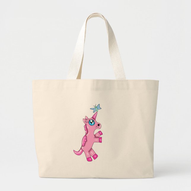 Minxi das Einhorn Jumbo Stoffbeutel (Vorne)