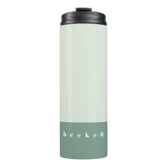 Minz-Farbblock Thermosbecher (Vorderseite)