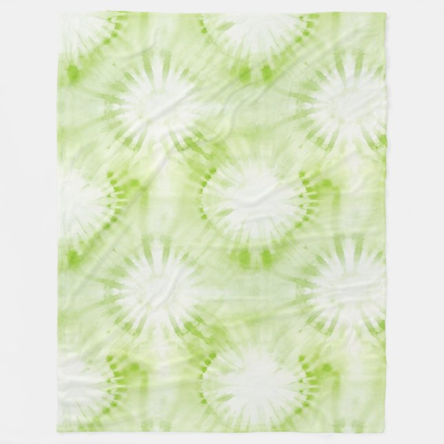 Minz-Kalkgrün Tie Dye Fleecedecke (Vorderseite)