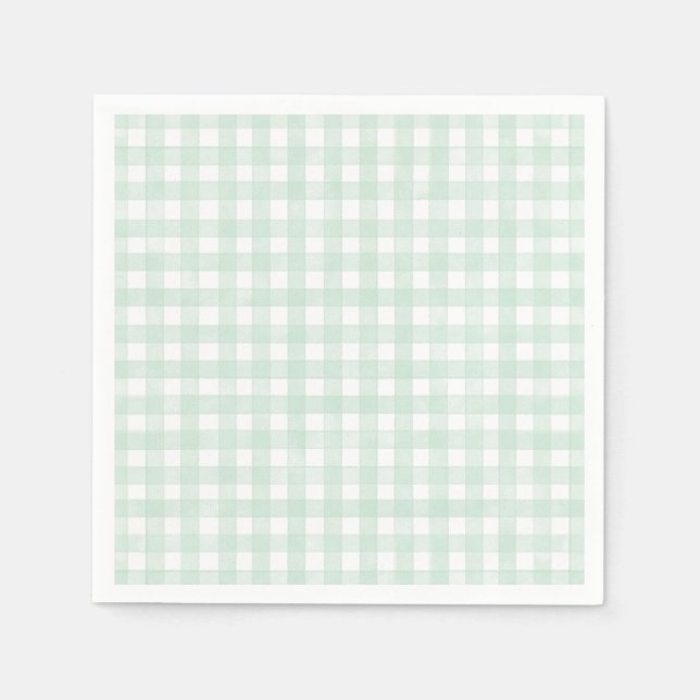 Minz-Klassiker-Gingham Serviette (Vorderseite)