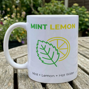 Minz-Limonen-Tee Einfache Zutatenmischung Kaffeetasse