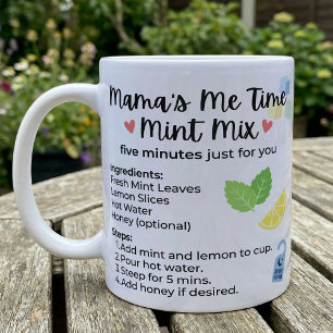 Minz-Limonen-Tee-Pausen-Rezept für Mütter Kaffeetasse