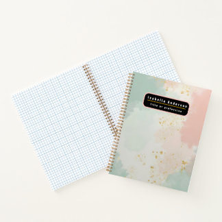 Minz-Rosa-Abstrakt Beliebte Kollektion Notizbuch