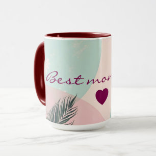 Minz-Rosa-Abstrakt Moderne Kollektion Tasse