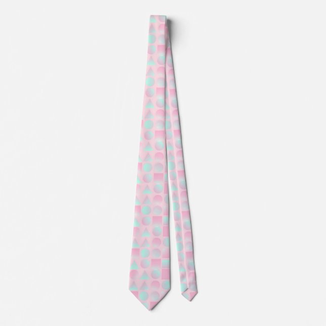 Minz-Rosa-Abstrakt-Trend-Kollektion Krawatte (Vorderseite)