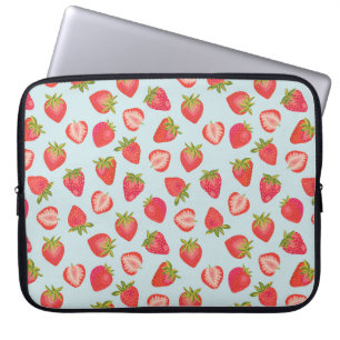 Minz/Rote Erdbeere Laptop-Hülle Laptopschutzhülle