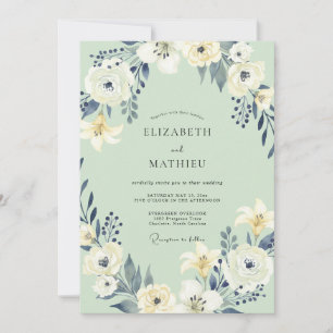 Minz-Schiefer-Kranz-Hochzeit Einladung