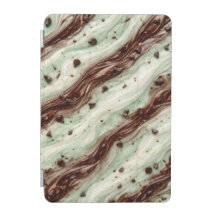 Minz-Schokoladen-Chip-Milchshake-Marmor-Design