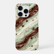 Minz-Schokoladen-Chip-Milchshake-Marmor-Design