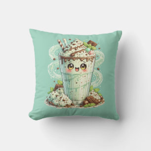 Minz-Schokoladen-Milchshake Kawaii-Kissen  Kissen