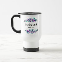 Minz- und violetter floraler Kranz Brautjungfer