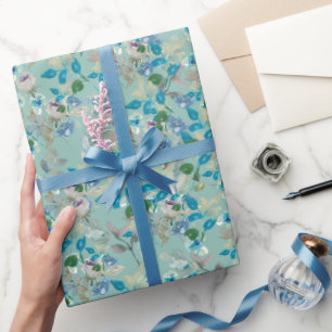 Minz-Wasserfarbe Florale Rosen Zweig Alle Anlässe Geschenkpapier