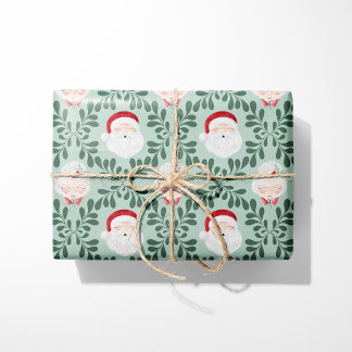 Minz-Weihnachtspapier für Mr. & Mrs. Claus Geschenkpapier