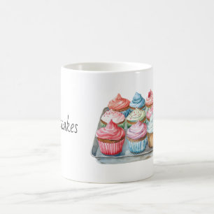 Minzblaue rosa Schokoladencupcakes Kaffeetasse