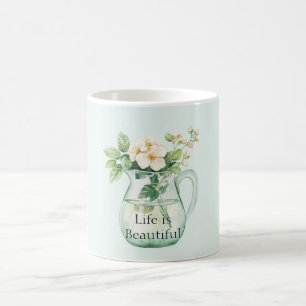 Minzblüten in einem Wasserkrug Kaffeetasse