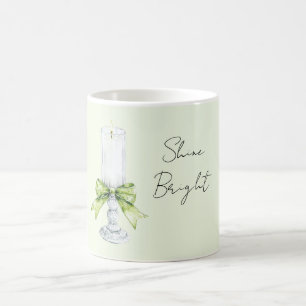 Minzbogen Weiße Kerze Shine Bright Kaffeetasse