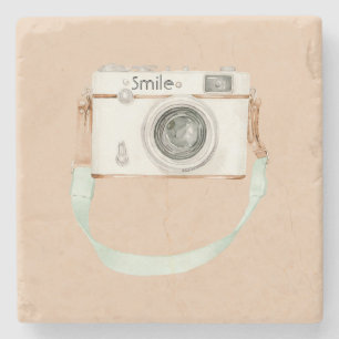 Minzcreme-Kamera Steinuntersetzer