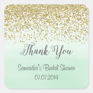 Minze and Gold Danke Stickers