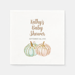 Minze and Peach Pumpkin Gold Cocktail Papier Napki Serviette