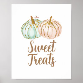 Minze and Peach Pumpkin Gold Sweet Leckereien Zeic Poster