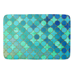 Minze Aqua Aquamarin Gold Oriental Marokkanisches Badematte