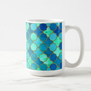 Minze Aqua Aquamarin Gold Oriental Marokkanisches  Tasse