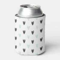 Minze & Black Hearts Doodles Muster Girly kann Coo