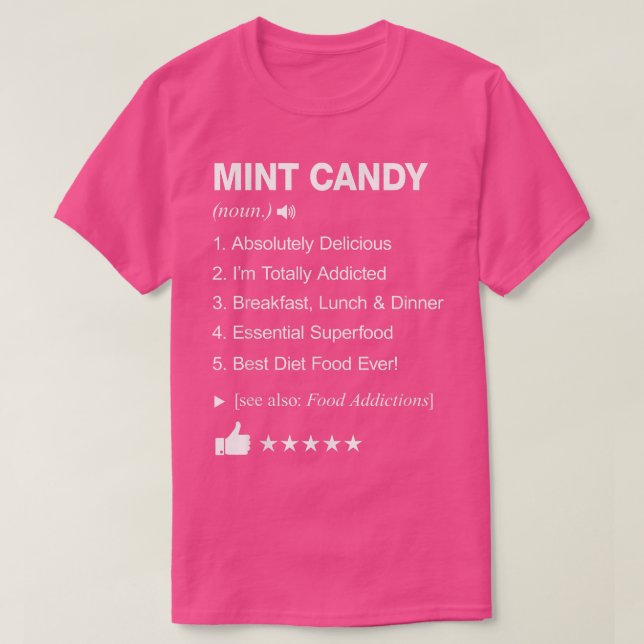 Minze Candy Definition bedeutet Funny 812 T-Shirt (Design vorne)
