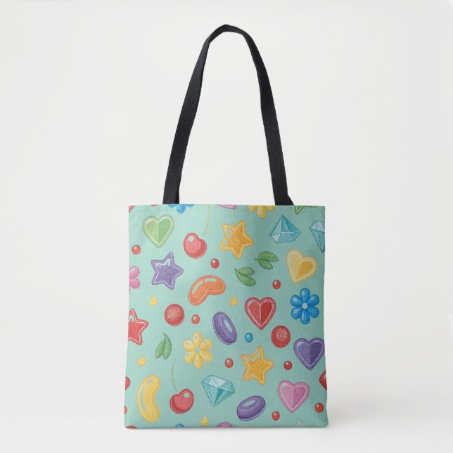 "Minze Candy Star Tote Bag (Vorderseite)