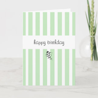 Minze Candy Stripes Geburtstagkarte Karte