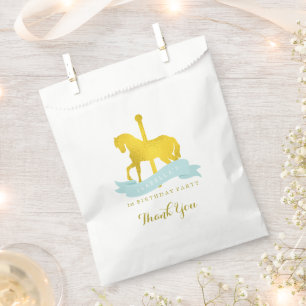 Minze Carousel Pferde Geburtstagsparty Geschenktütchen