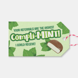 Minze Compliment Realtor Pop-by-Referral Geschenkanhänger