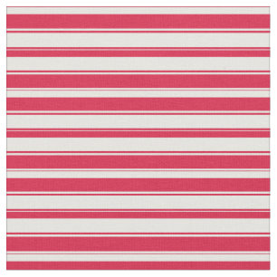 Minze Cream & Crimson Lined Muster Stoff